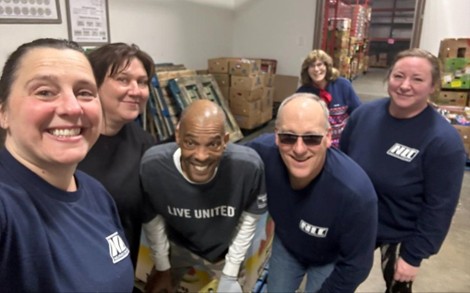 NLC service day at the Gemma Moran United Way/Labor food distribution center on 1/22, New London, CT.